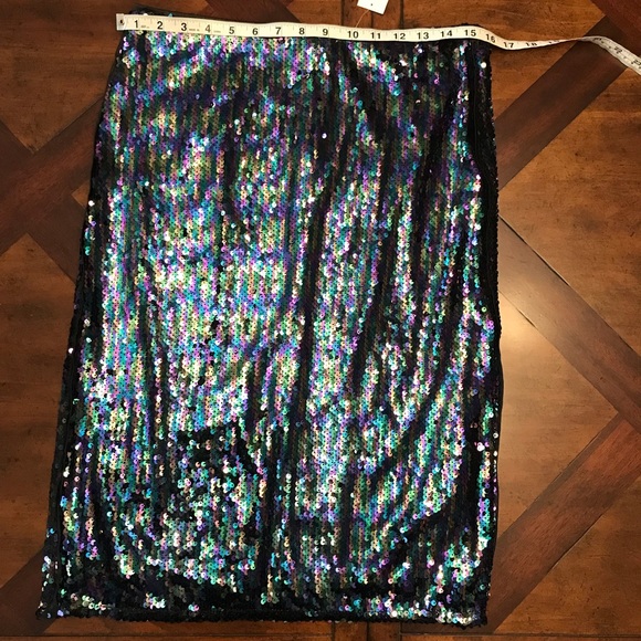 Sequin multicolor Sparkle Pencil skirt - Picture 6 of 7